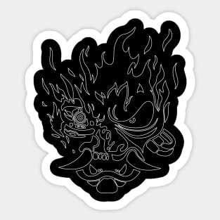 Samurai Cyberpunk mask Sticker